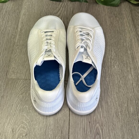 Flux Adapt Trainer Barefoot Triple White Knit White Sole Men 7 Women 8